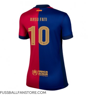 Barcelona Ansu Fati #10 Replik Heimtrikot Damen 2024-25 Kurzarm